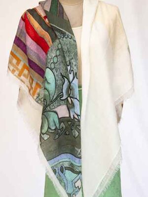 baby diamond digital print scarf